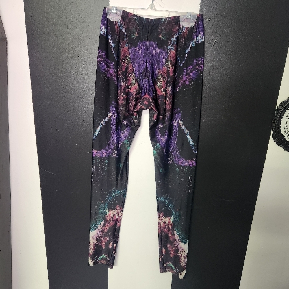 Alexander McQueen Multicolor Abstract Leggings - Picture 3 of 4